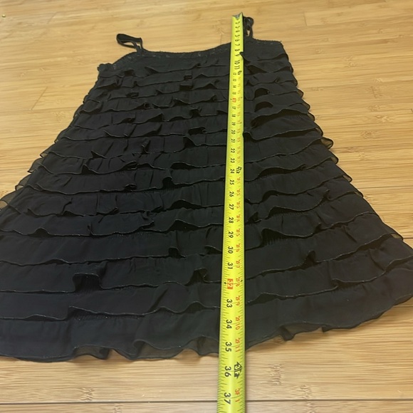 Little Black Dress Tiered Layered With Ruffles Sleeveless Women's Size S - Picture 6 of 15